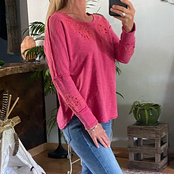 Free People Rugged Pink Long Sleeve Tunic - Picture 11 of 16